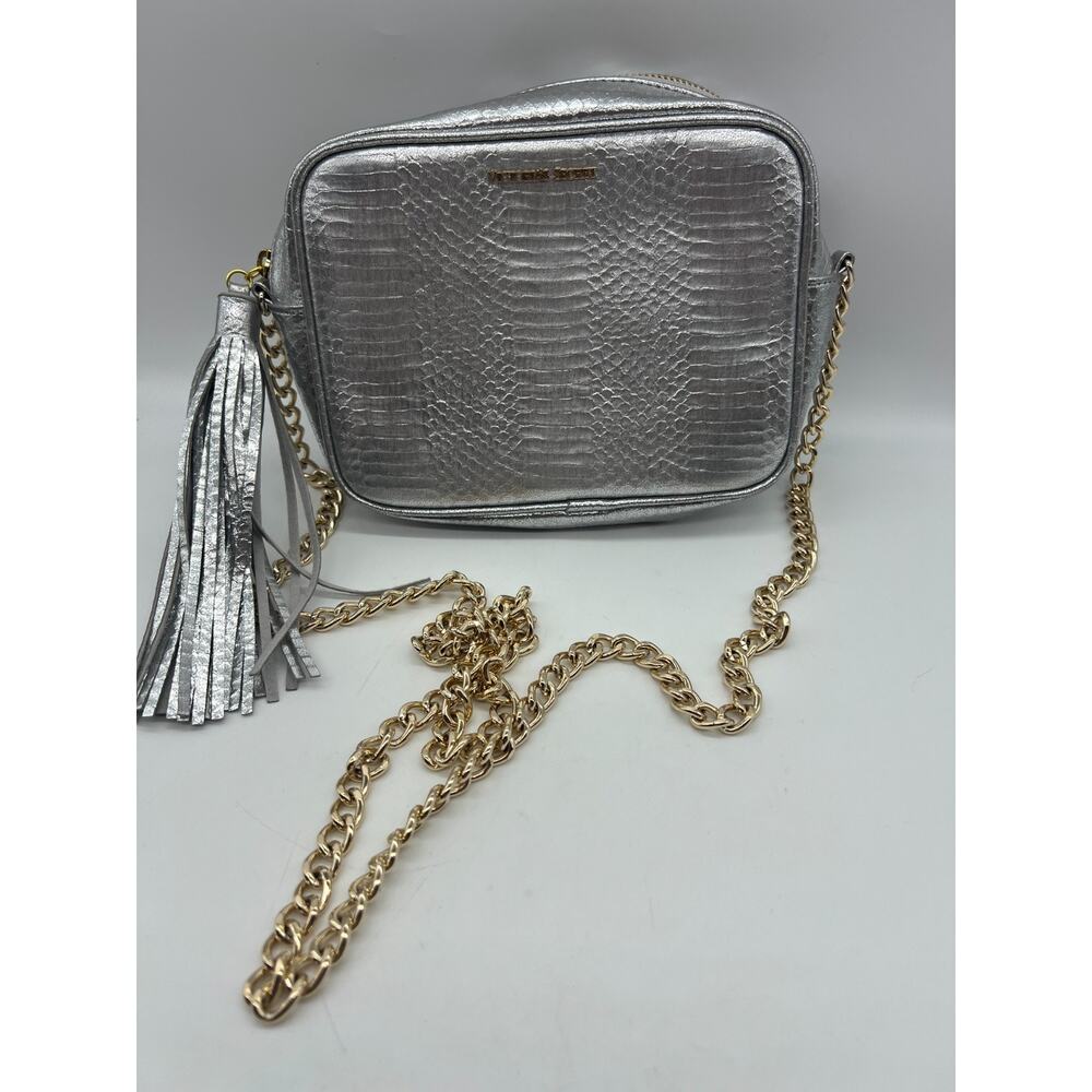 Y2K Metallic Silver Python Chain Crossbody Bag Victoria's Secret